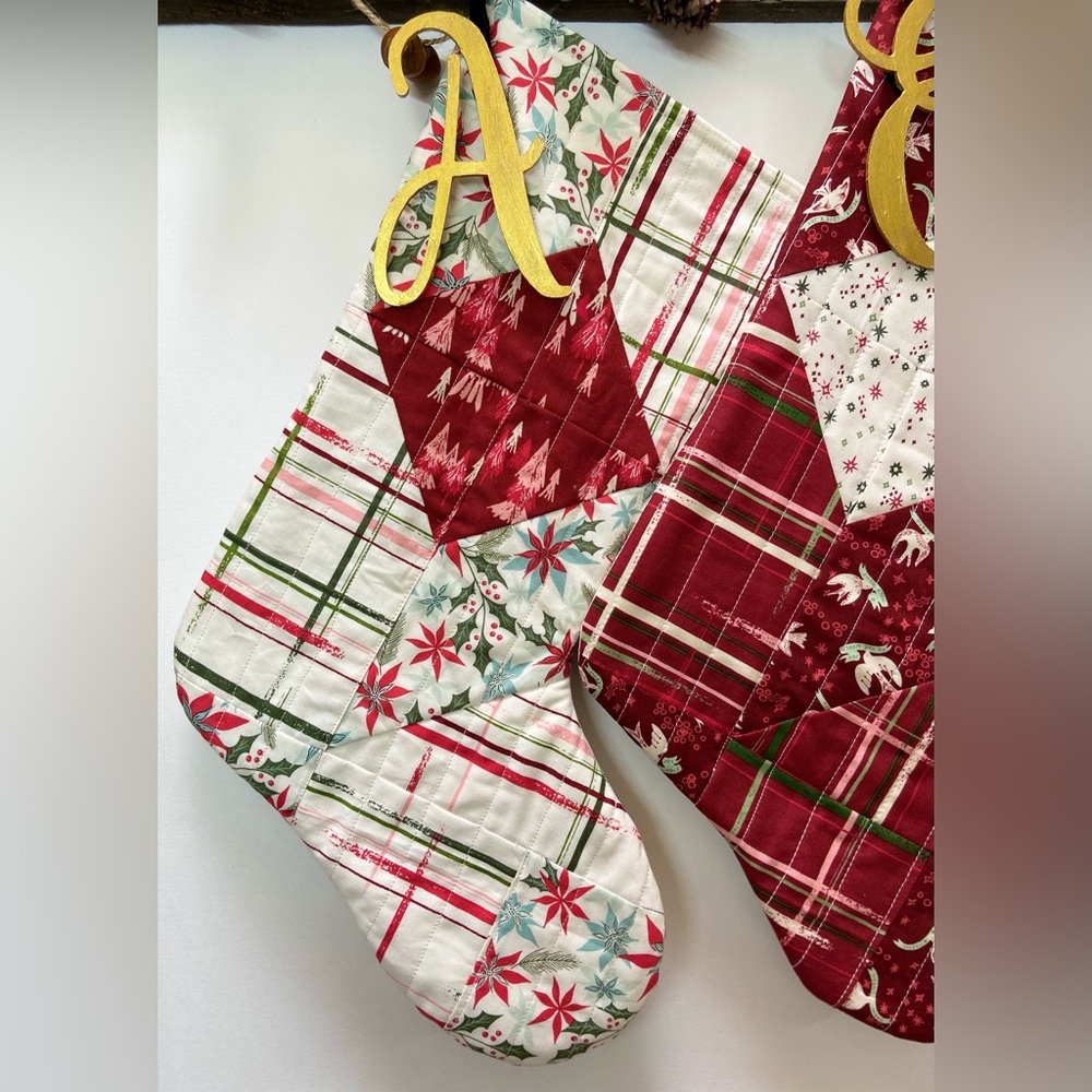 A- Handmade Quilted Stocking - Picture 3 of 5